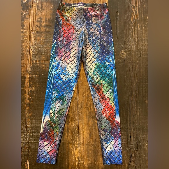 Pants - MERMAID Leggings Tights Yoga Pants Halloween Costume Cosplay Women’s Size M